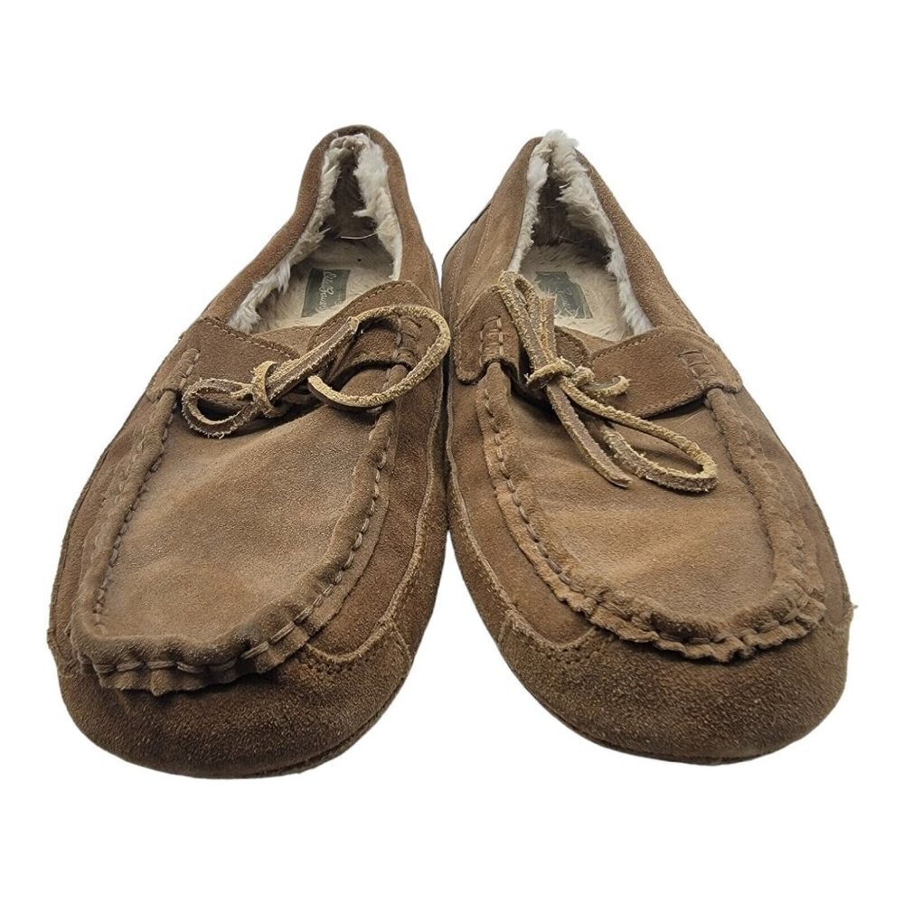 Eddie Bauer Shoes Mens Size 13 Edison Faux Fur Lined Moccasin Suede Slippers - Picture 2 of 11